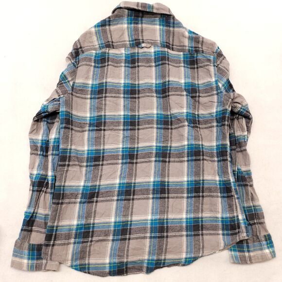 Urban Pipeline Madras Flannel Button Up Shirt Mens Size Large L Blue Gray - Picture 10 of 10